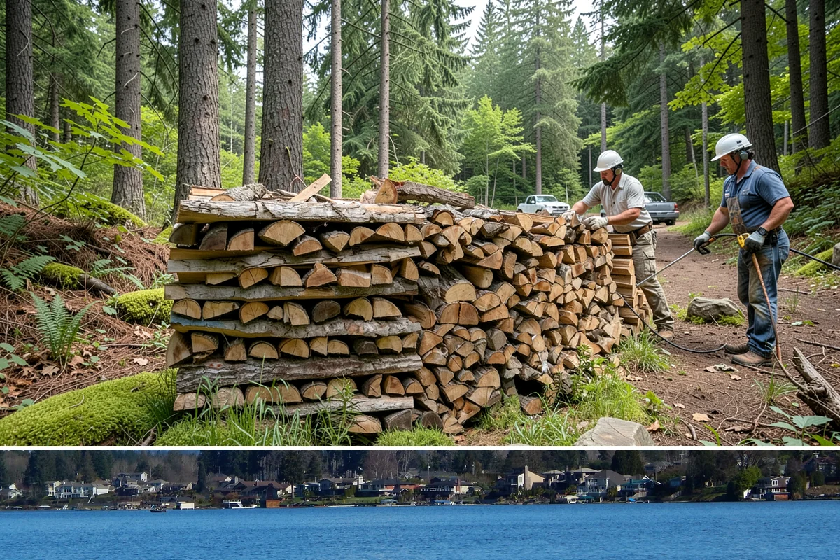 Woodshed Cleanup in Lake Stevens, Snohomish County, WA - Late summer or early fall is best, clearing the shed before it fills for the burning season.