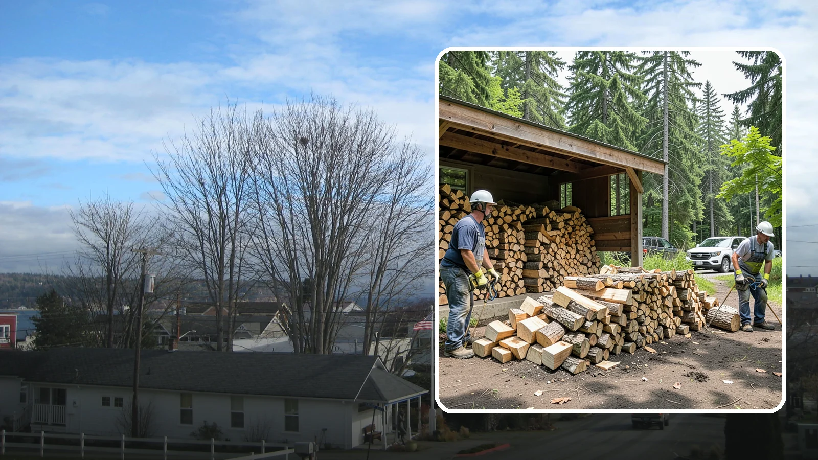 Woodshed Cleanup in Langley, Island County, WA - We clear out and tidy your woodshed, removing debris, old scraps, and buildup so it stores wood properly again.