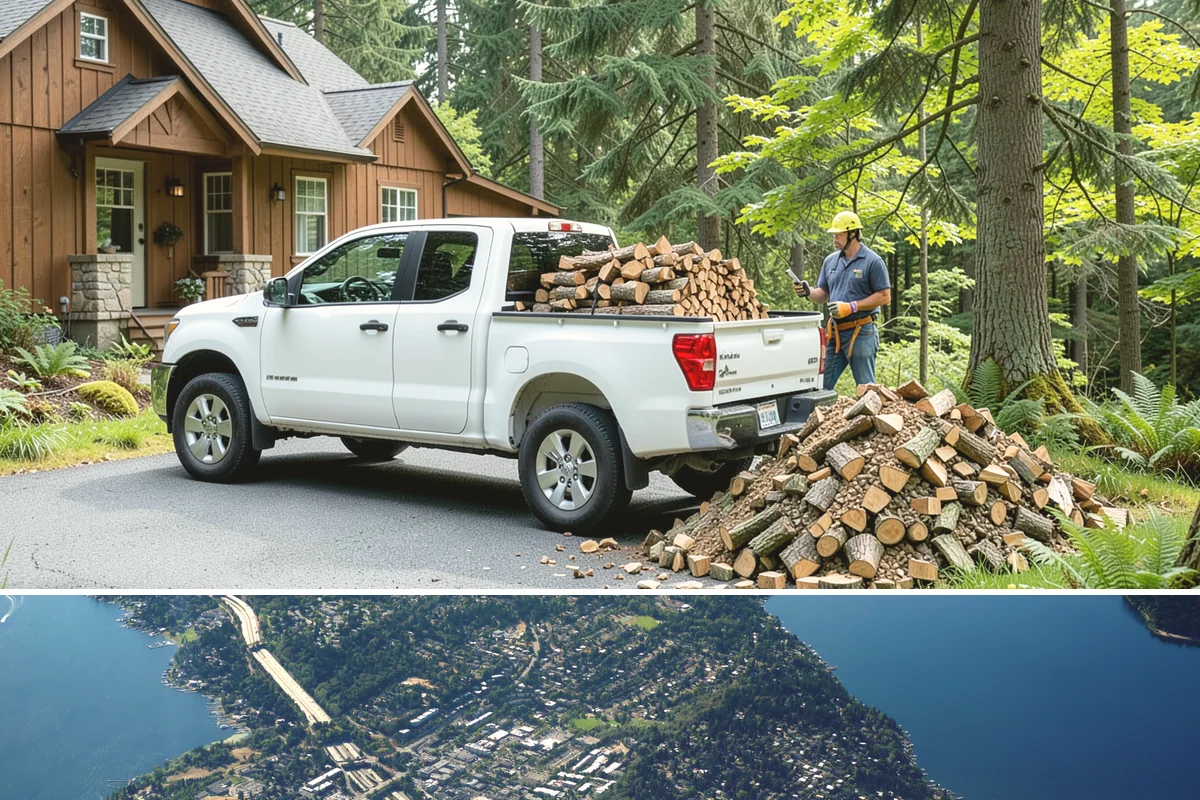 Woodshed Cleanup in Mercer Island, King County, WA - Late summer or early fall is best, clearing the shed before it fills for the burning season.