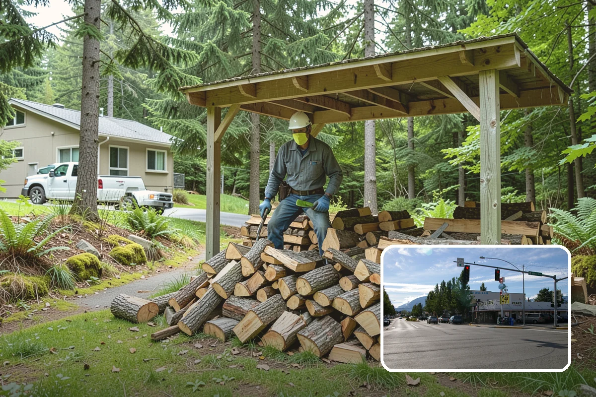 Woodshed Cleanup in North Bend, King County, WA - Restores proper airflow for drier stored wood