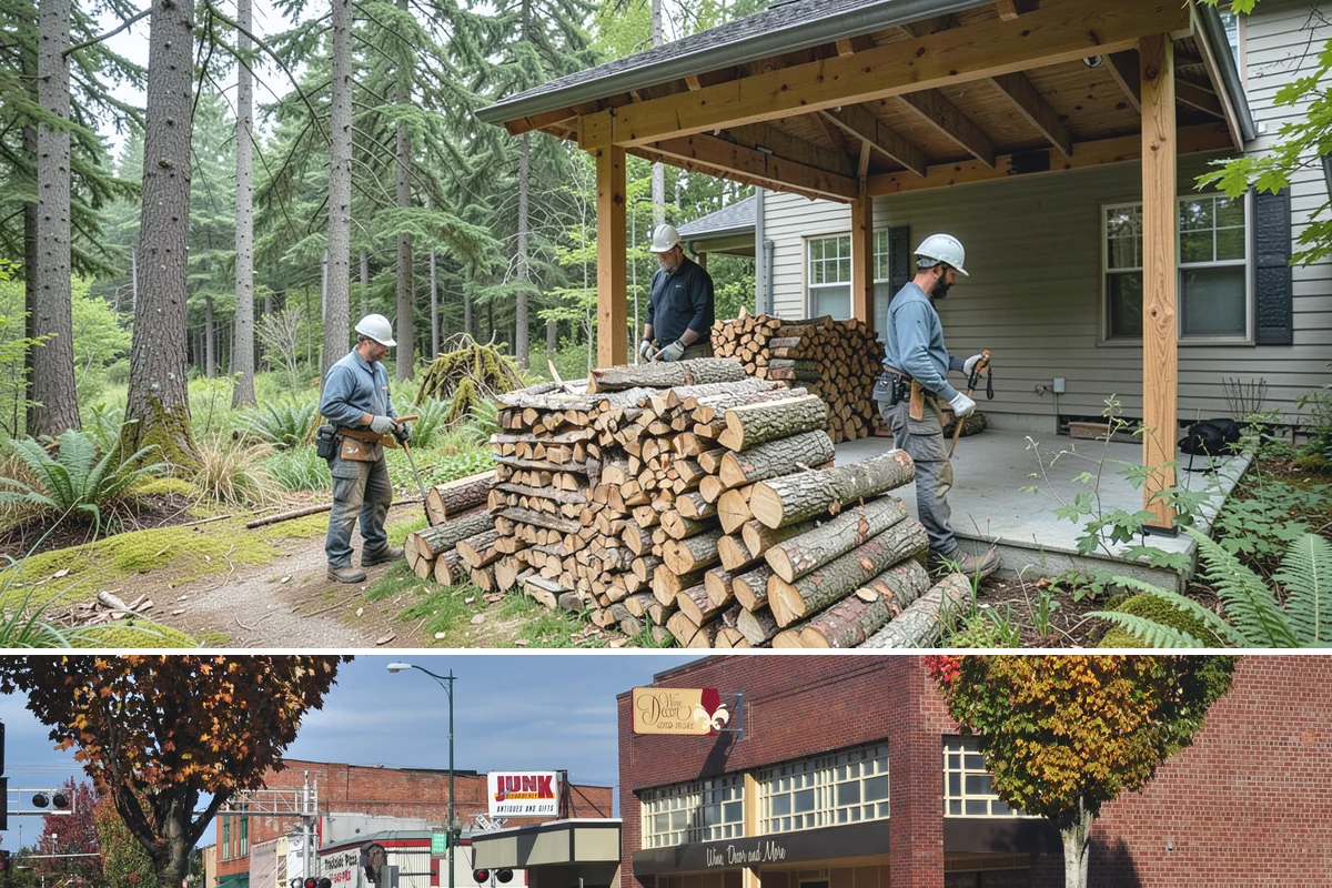 Woodshed Cleanup in Puyallup, Pierce County, WA - Late summer or early fall is best, clearing the shed before it fills for the burning season.