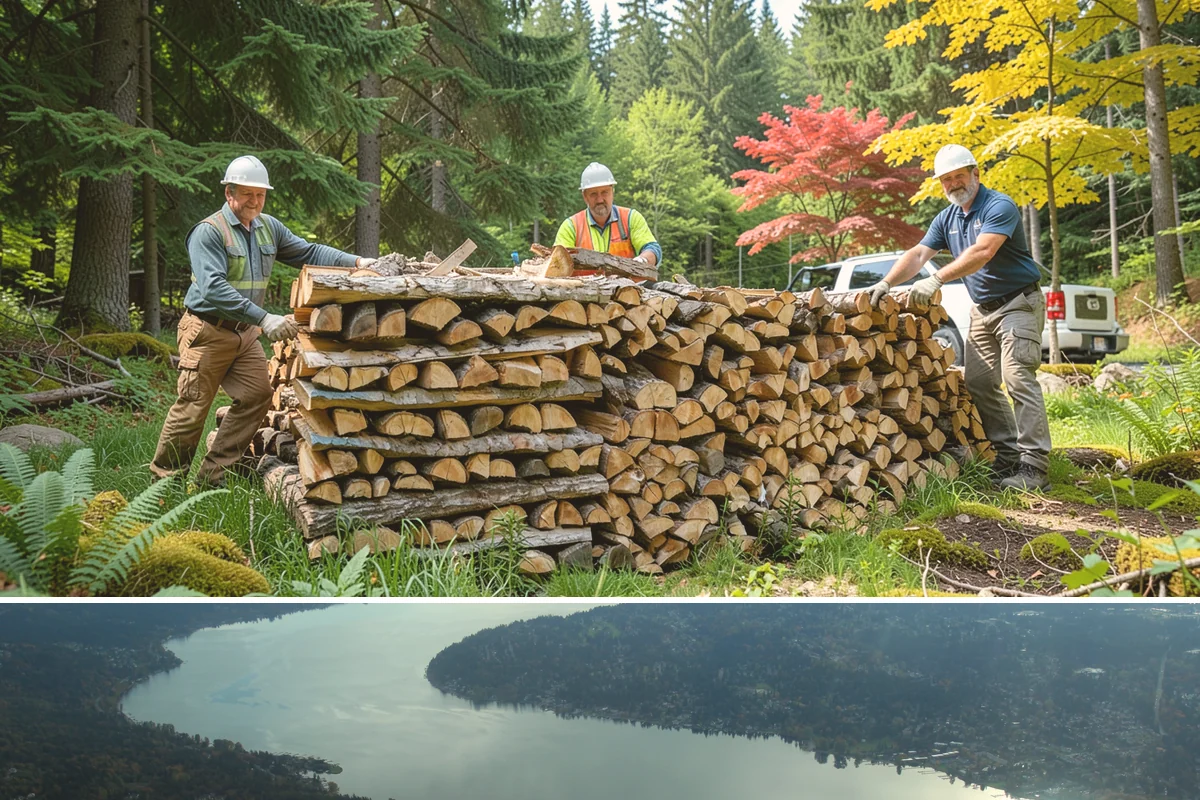 Woodshed Cleanup in Sammamish, WA - Late summer or early fall is best, clearing the shed before it fills for the burning season.