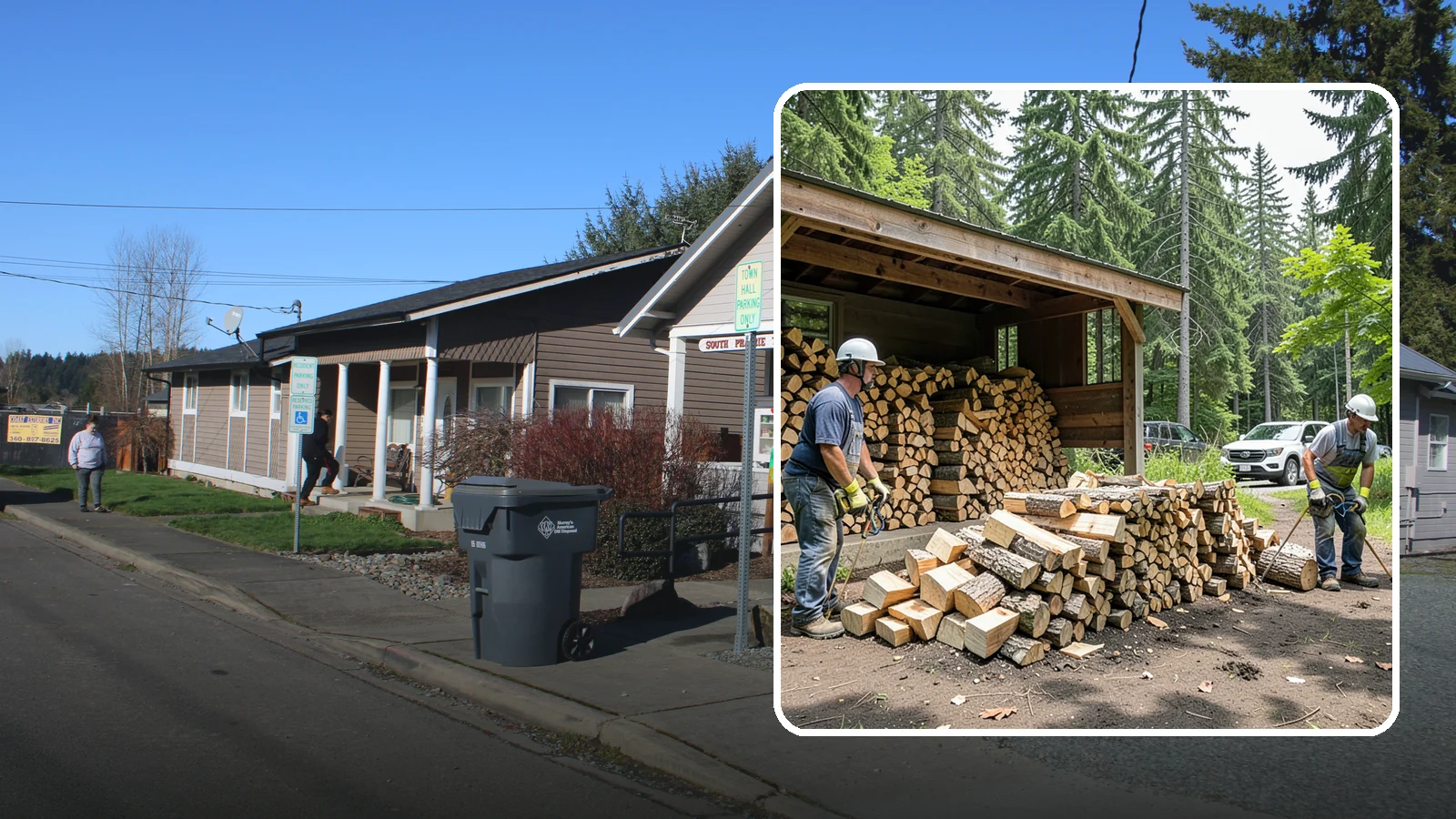 Woodshed Cleanup in South Prairie, Pierce County, WA - We clear out and tidy your woodshed, removing debris, old scraps, and buildup so it stores wood properly again.