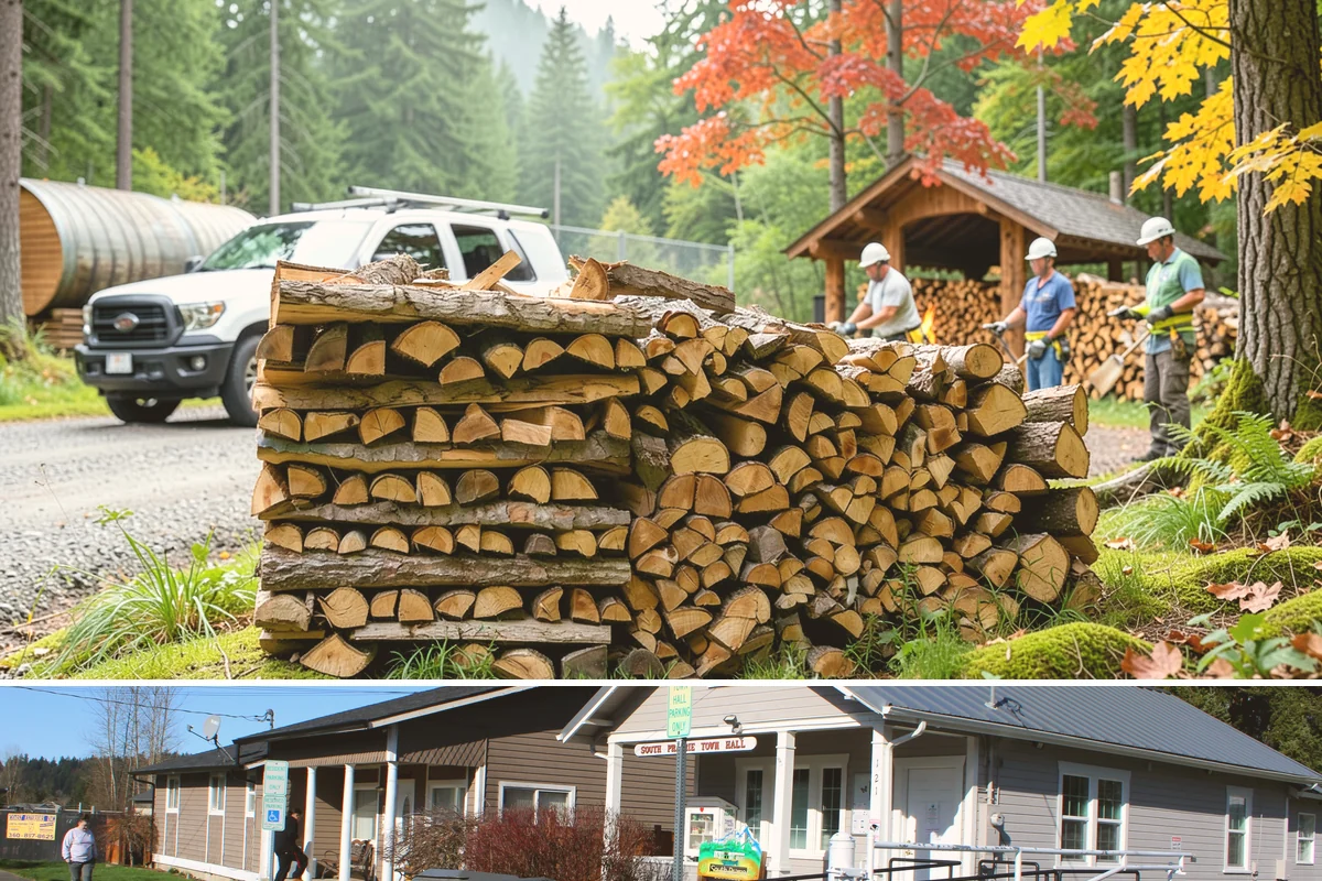 Woodshed Cleanup in South Prairie, Pierce County, WA - Late summer or early fall is best, clearing the shed before it fills for the burning season.