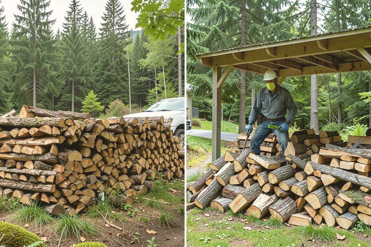 Woodshed Cleanup in Stanwood, Snohomish County, WA - Empty loose debris, old scraps, and clutter from the shed