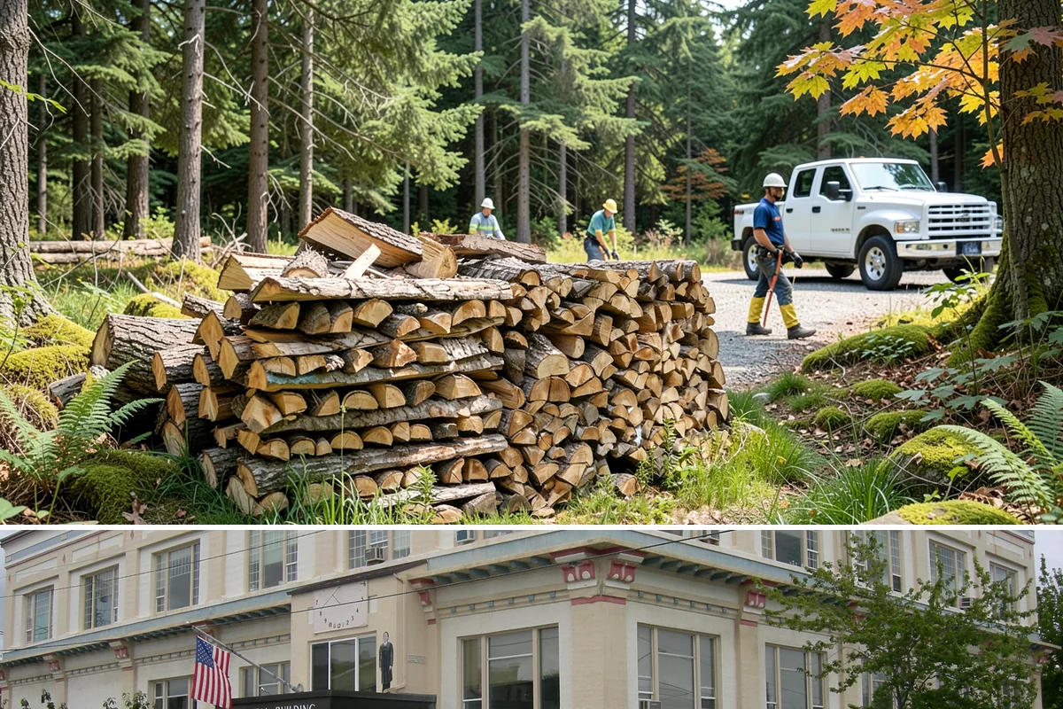 Woodshed Delivery in Anacortes, Skagit County, WA - Best scheduled in summer or early fall so your shed is full before the wet season.