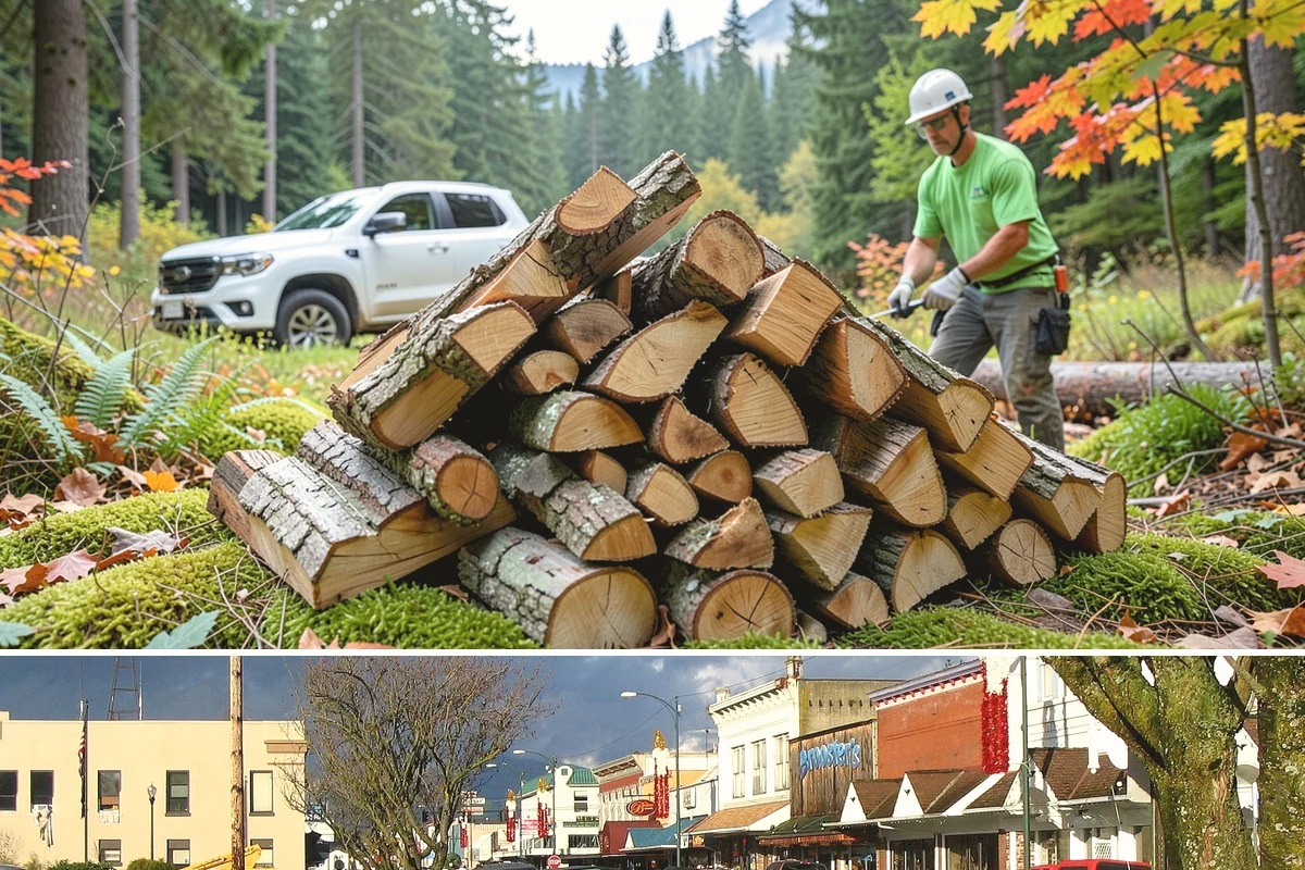 Woodshed Delivery in Arlington, Snohomish County, WA - Best scheduled in summer or early fall so your shed is full before the wet season.