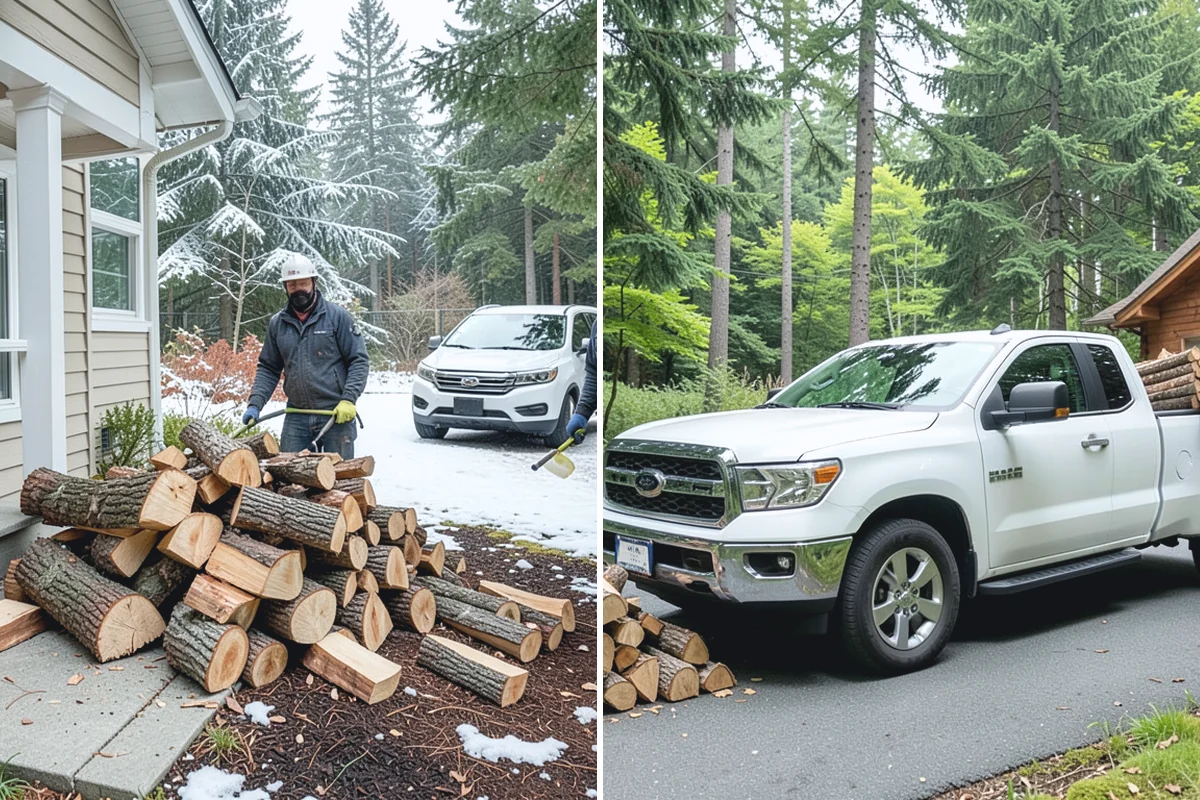 Woodshed Delivery in Auburn, King County, WA - Show us your woodshed and its access