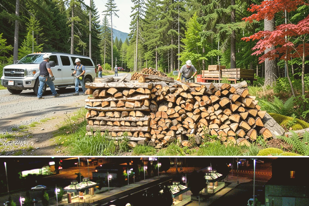 Woodshed Delivery in Auburn, King County, WA - Best scheduled in summer or early fall so your shed is full before the wet season.