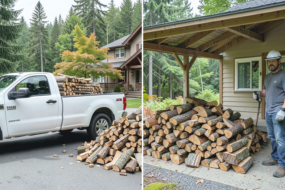 Woodshed Delivery in Beaux Arts Village, King County, WA - Show us your woodshed and its access