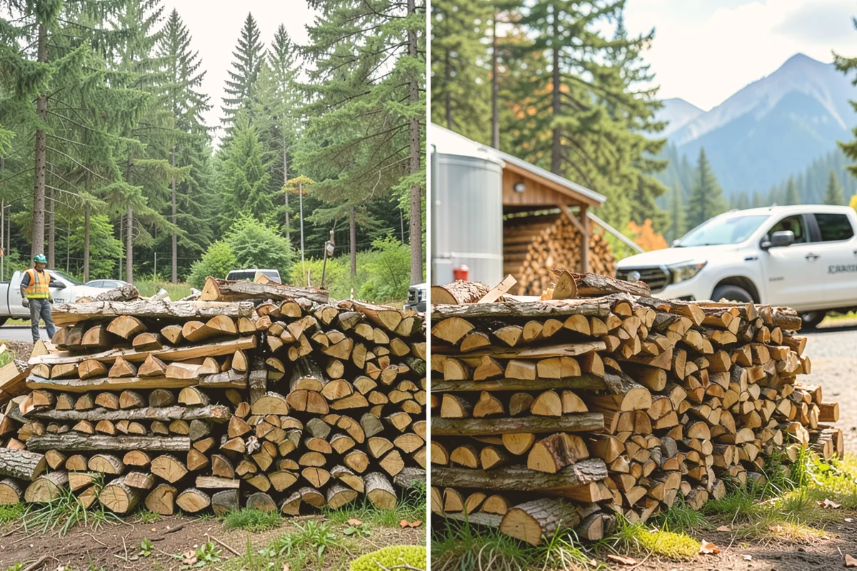 Woodshed Delivery in Bellevue, King County, WA - Show us your woodshed and its access