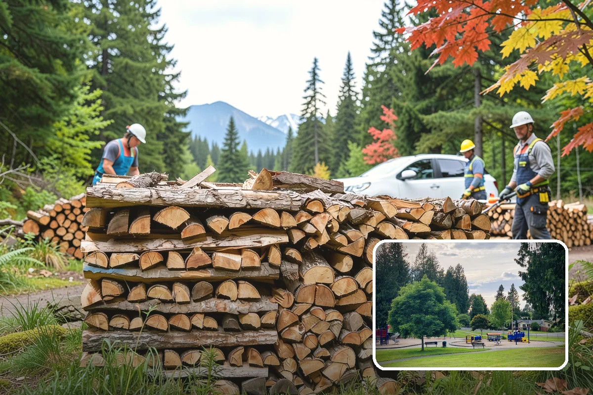 Woodshed Delivery in Bonney Lake, Pierce County, WA - Wood stored under cover in one trip