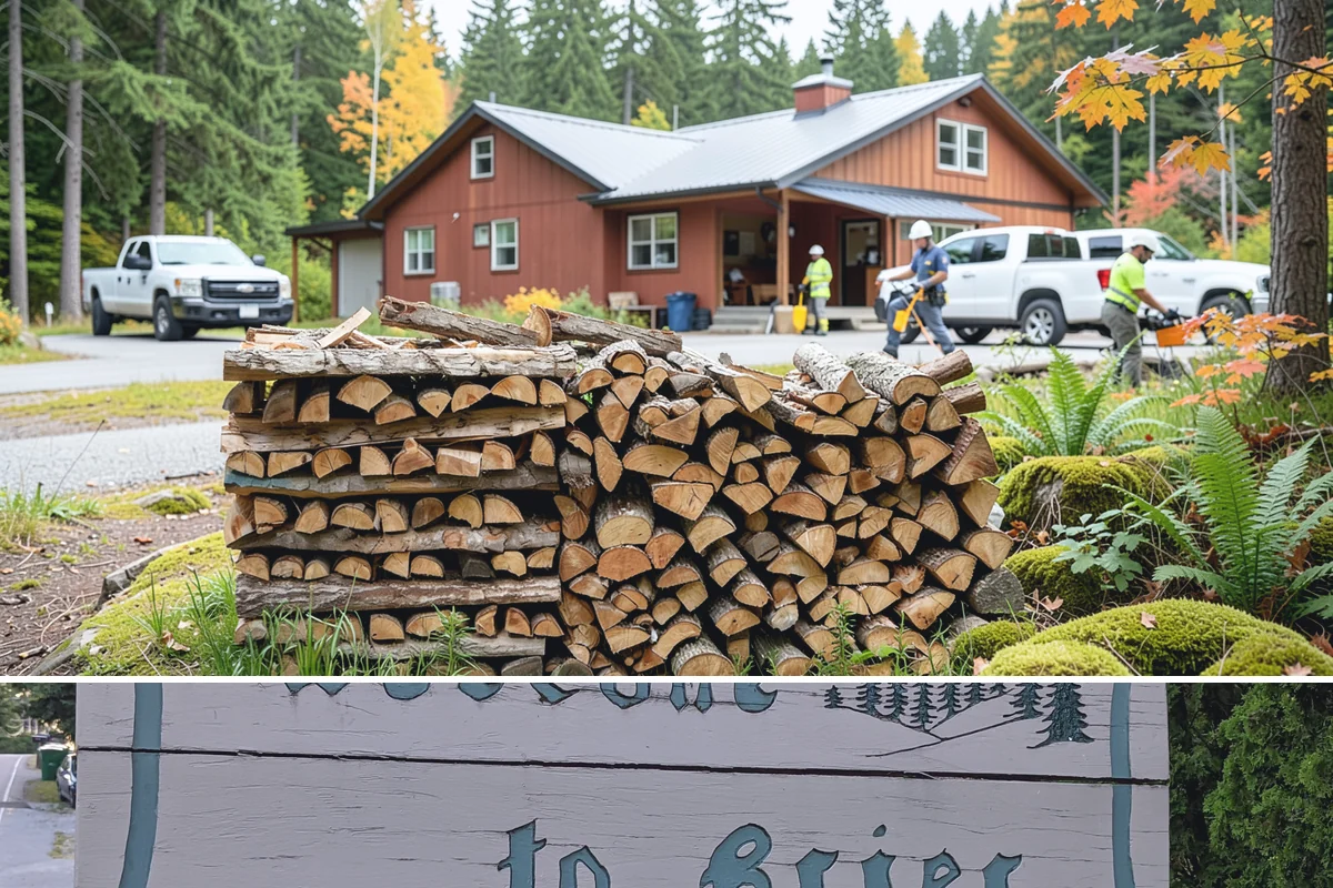 Woodshed Delivery in Brier, Snohomish County, WA - Best scheduled in summer or early fall so your shed is full before the wet season.