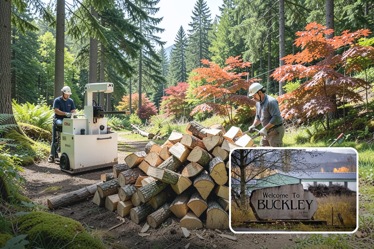 Woodshed Delivery in Buckley, Pierce County, WA - Wood stored under cover in one trip
