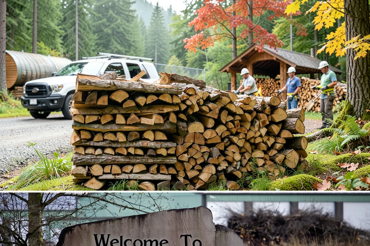 Woodshed Delivery in Buckley, Pierce County, WA - Best scheduled in summer or early fall so your shed is full before the wet season.
