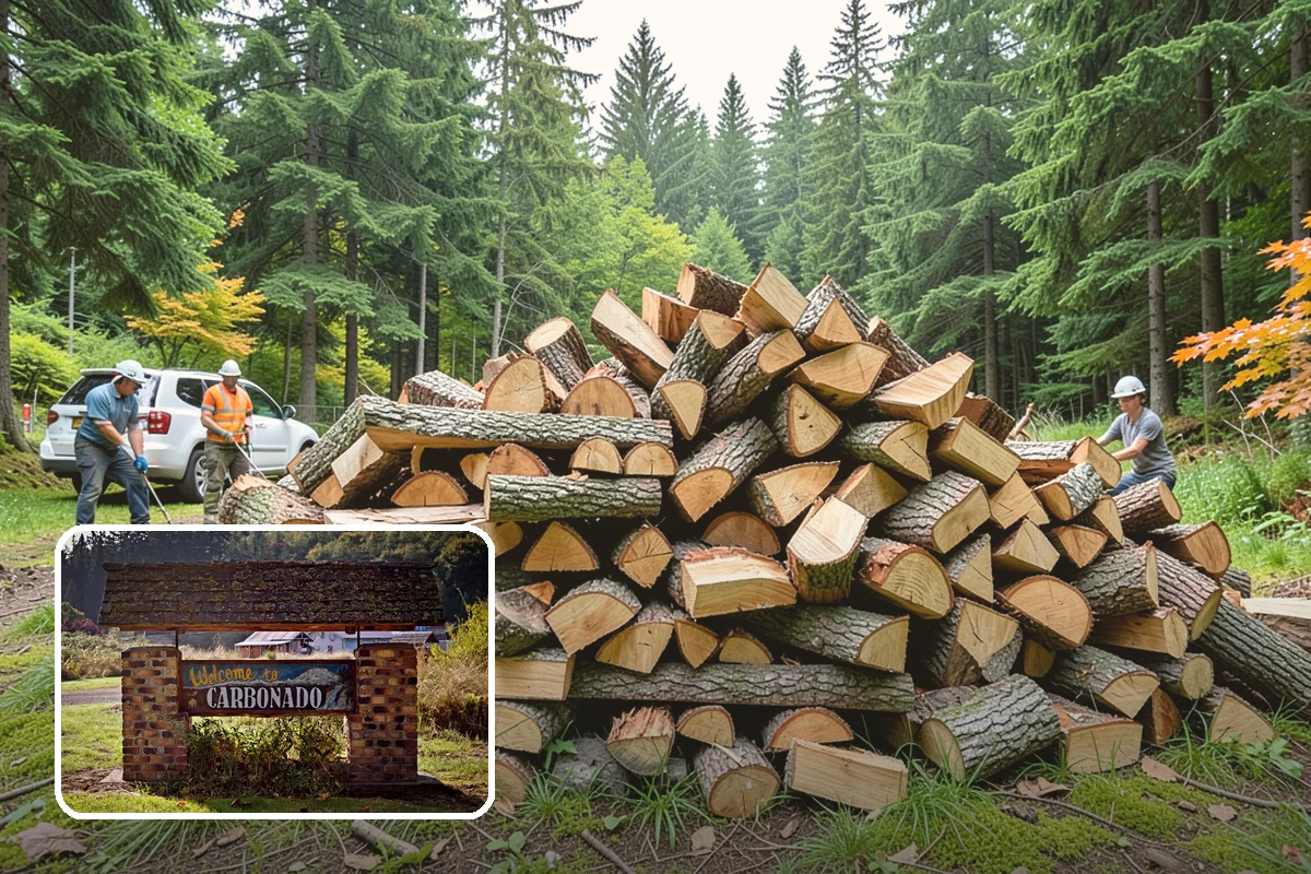 Woodshed Delivery in Carbonado, Pierce County, WA - Wood stored under cover in one trip
