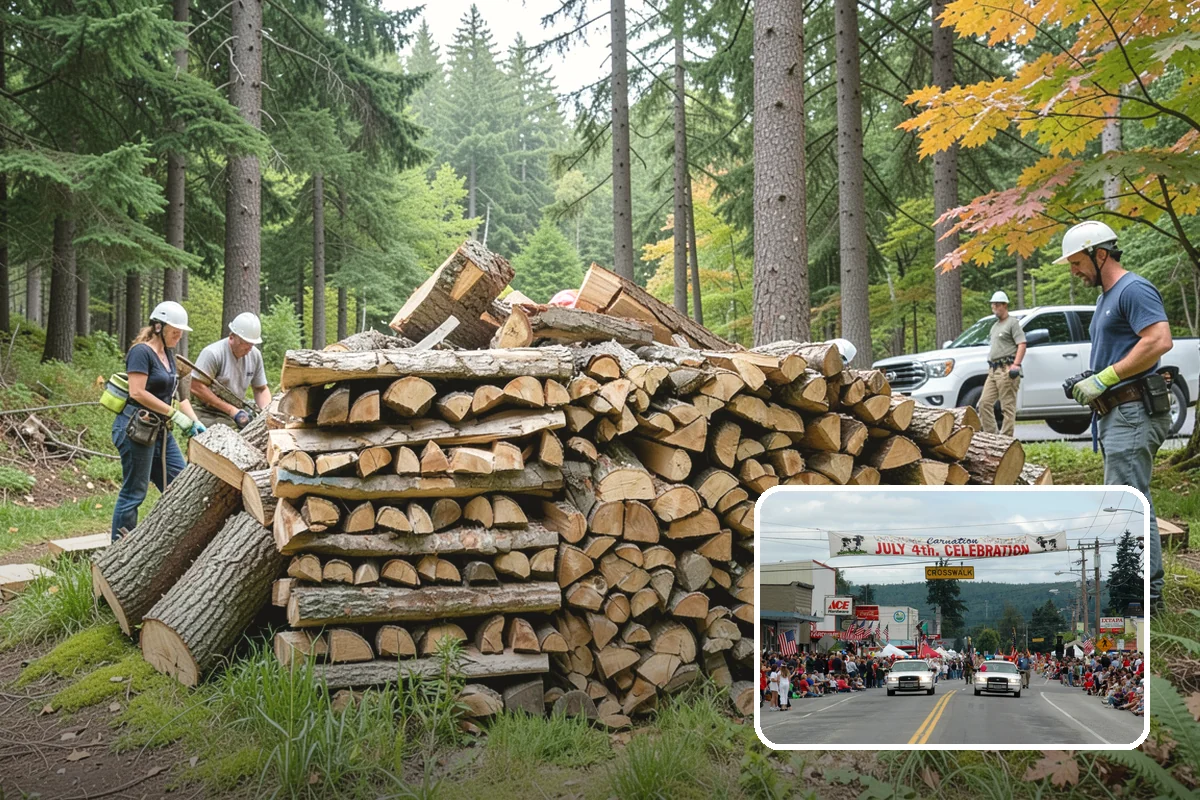 Woodshed Delivery in Carnation, King County, WA - Wood stored under cover in one trip