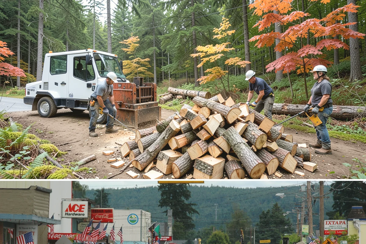 Woodshed Delivery in Carnation, King County, WA - Best scheduled in summer or early fall so your shed is full before the wet season.