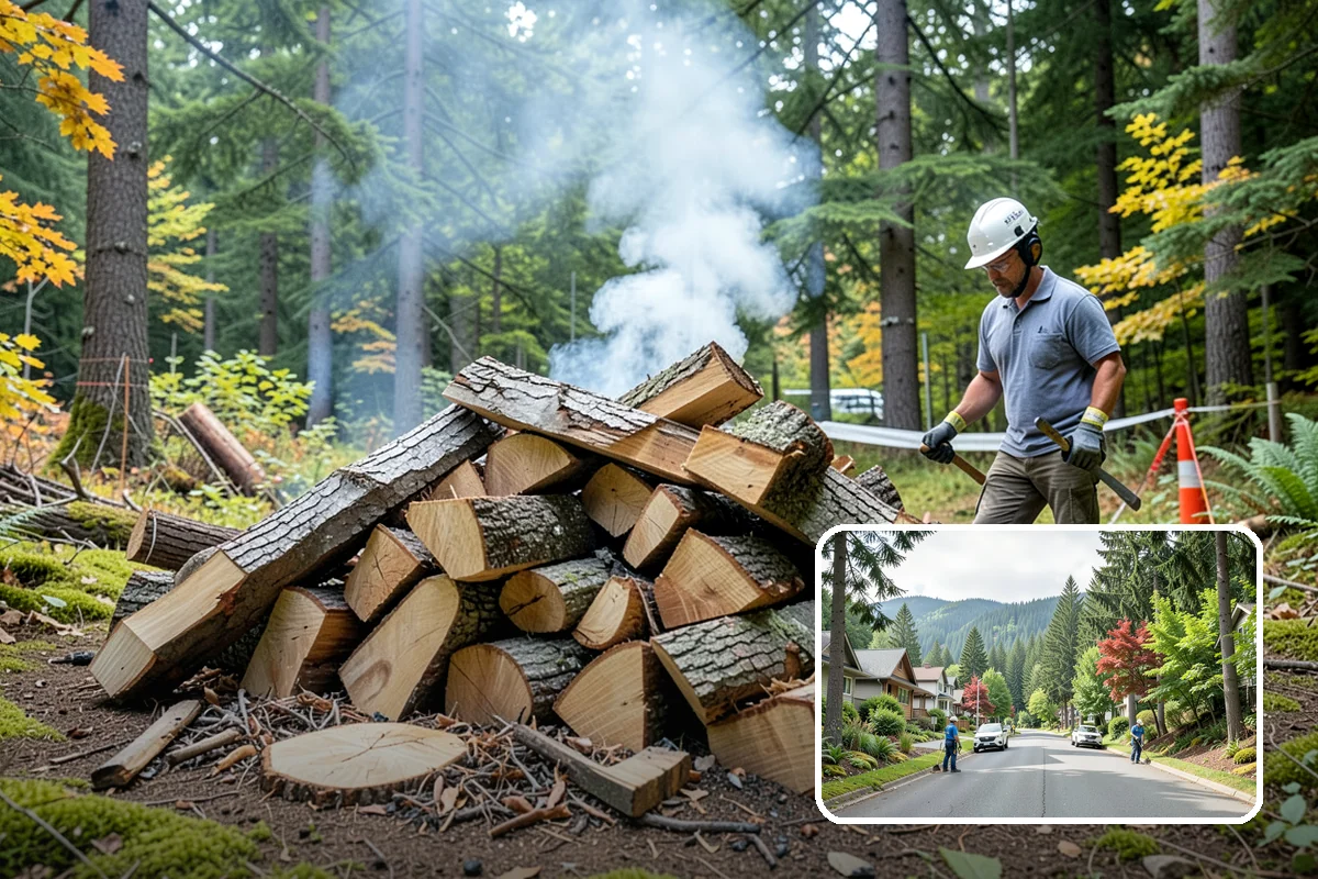 Woodshed Delivery in Darrington, Snohomish County, WA - Wood stored under cover in one trip