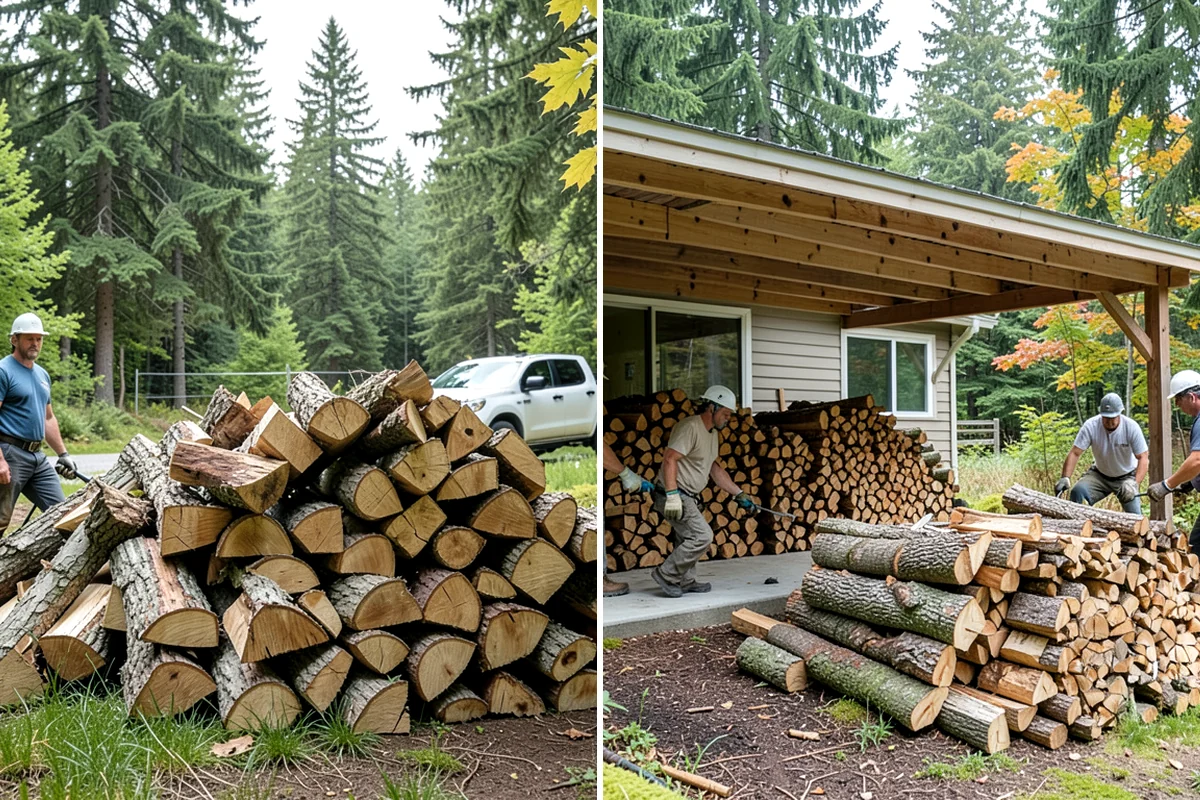 Woodshed Delivery in DuPont, Pierce County, WA - Show us your woodshed and its access