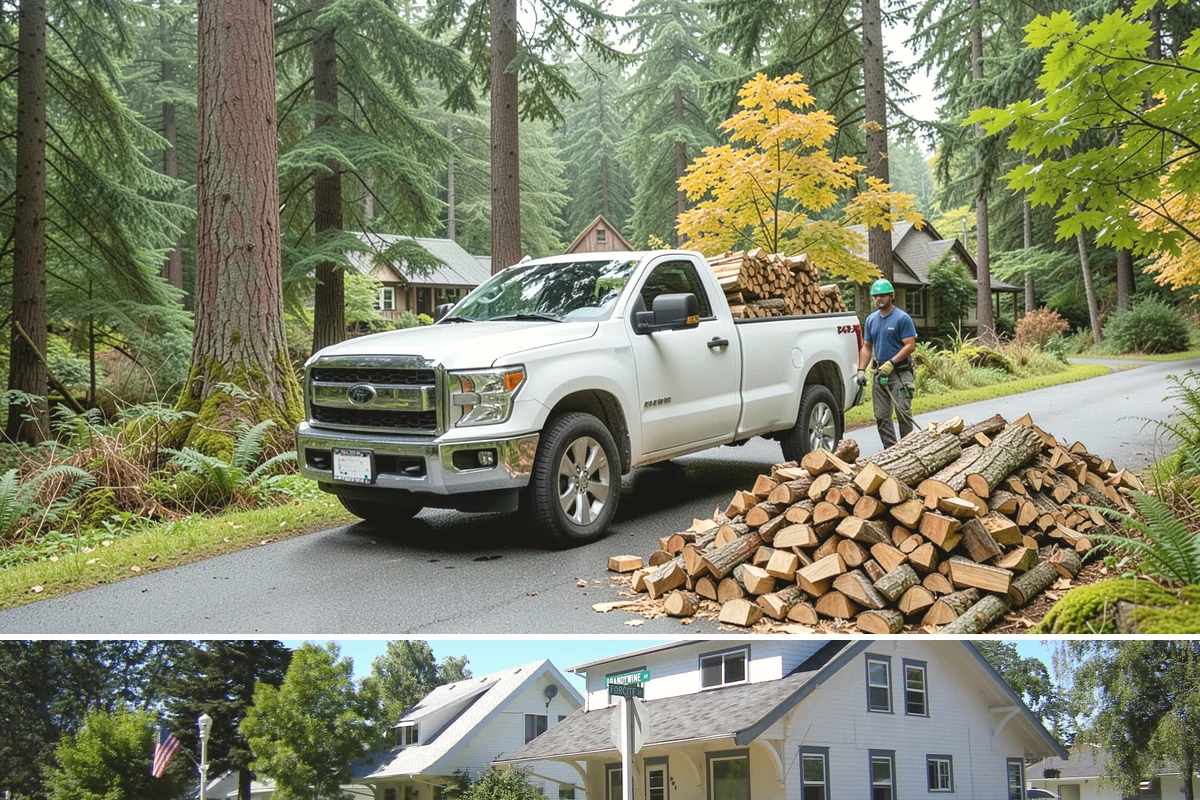 Woodshed Delivery in DuPont, Pierce County, WA - Best scheduled in summer or early fall so your shed is full before the wet season.