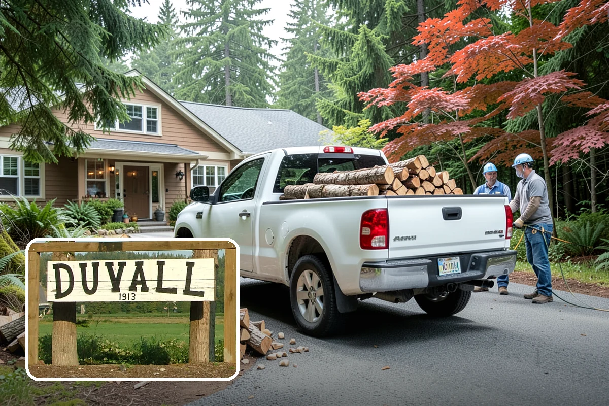 Woodshed Delivery in Duvall, King County, WA - Wood stored under cover in one trip