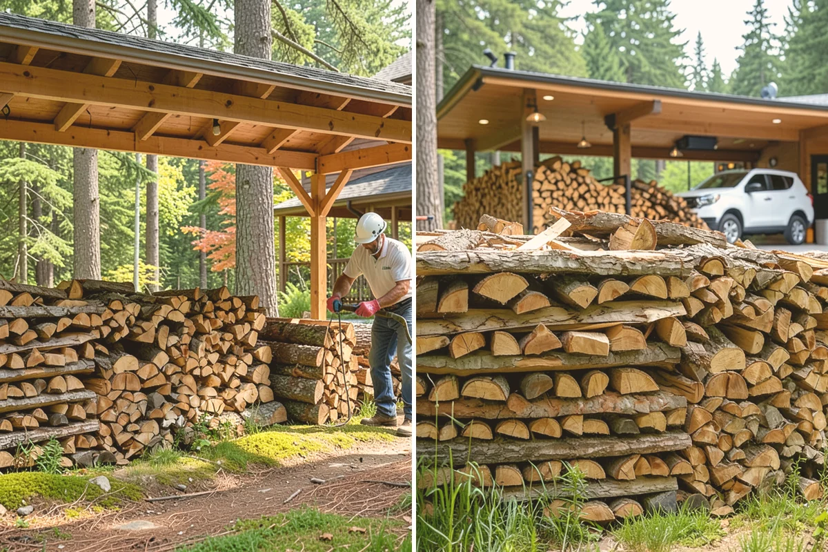 Woodshed Delivery in Eatonville, Pierce County, WA - Show us your woodshed and its access