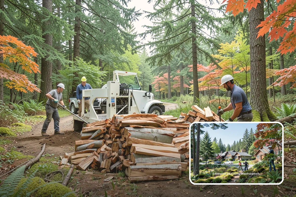Woodshed Delivery in Edgewood, Pierce County, WA - Wood stored under cover in one trip