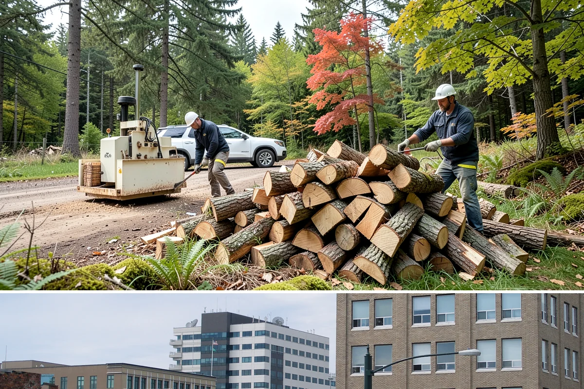 Woodshed Delivery in Everett, Snohomish County, WA - Best scheduled in summer or early fall so your shed is full before the wet season.