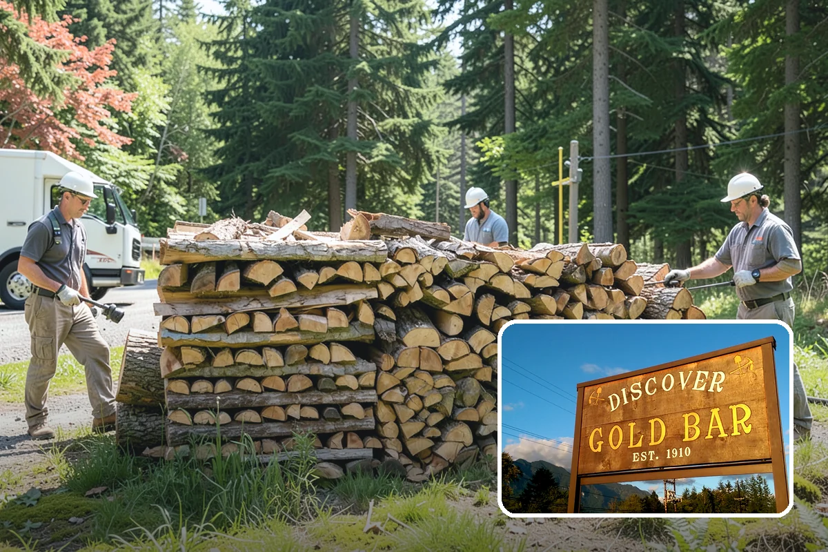 Woodshed Delivery in Gold Bar, Snohomish County, WA - Wood stored under cover in one trip