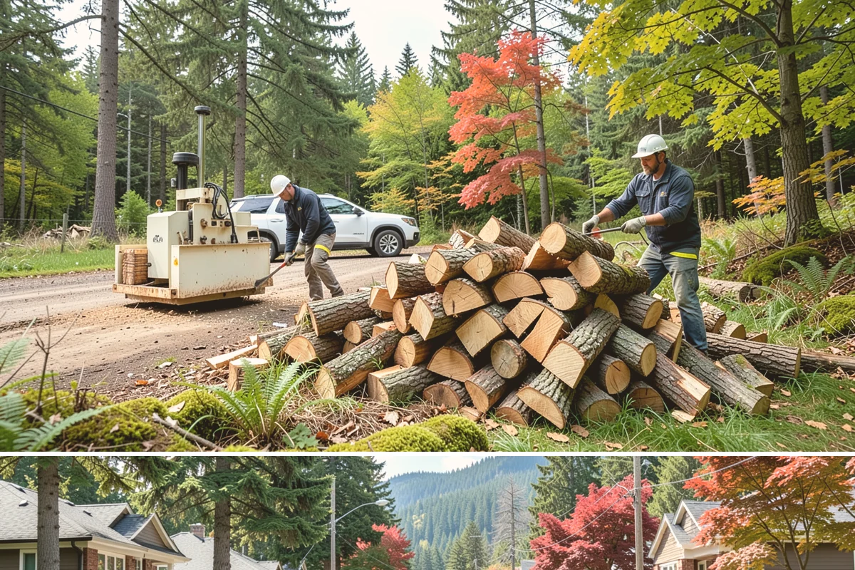 Woodshed Delivery in Hunts Point, King County, WA - Best scheduled in summer or early fall so your shed is full before the wet season.