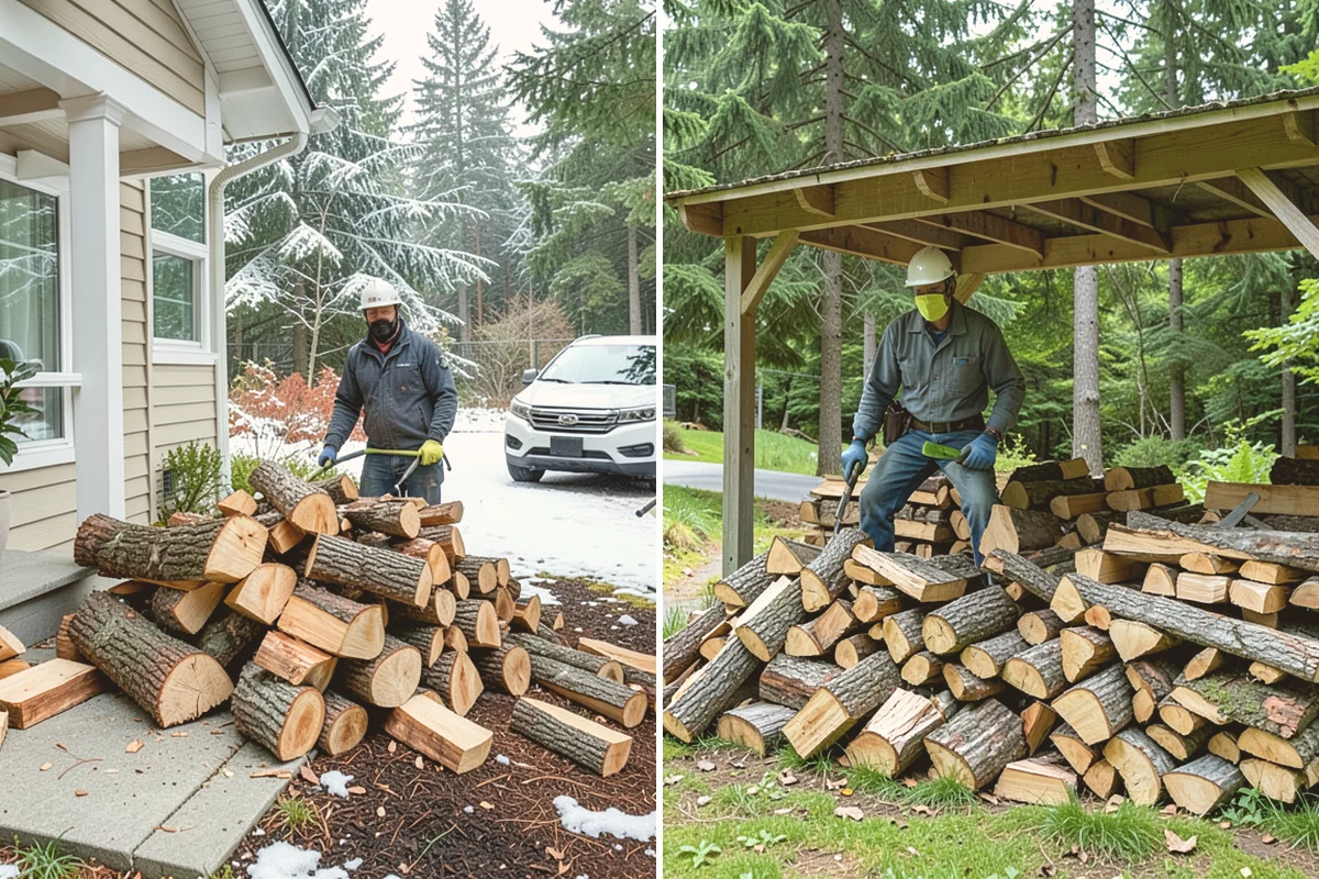 Woodshed Delivery in Index, Snohomish County, WA - Show us your woodshed and its access