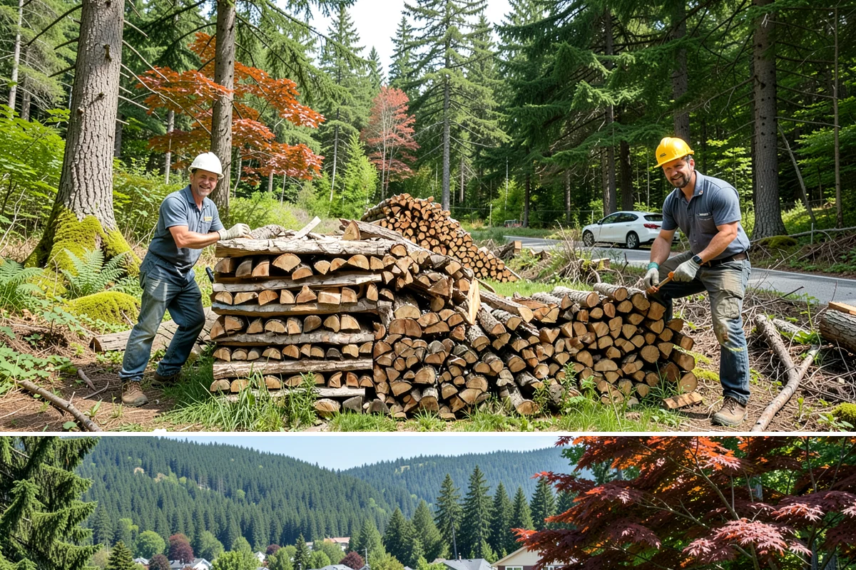 Woodshed Delivery in Index, Snohomish County, WA - Best scheduled in summer or early fall so your shed is full before the wet season.