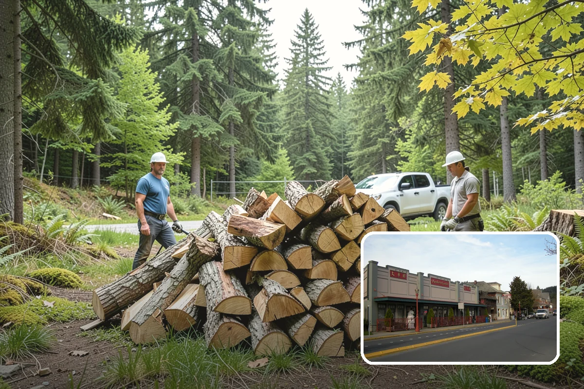 Woodshed Delivery in Issaquah, King County, WA - Wood stored under cover in one trip