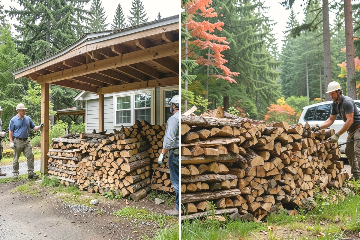 Woodshed Delivery in Issaquah, King County, WA - Show us your woodshed and its access