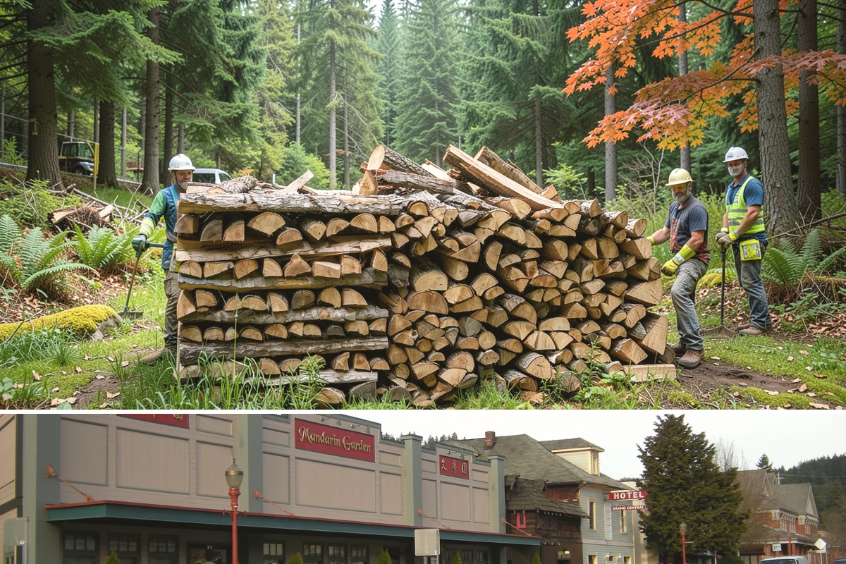 Woodshed Delivery in Issaquah, King County, WA - Best scheduled in summer or early fall so your shed is full before the wet season.