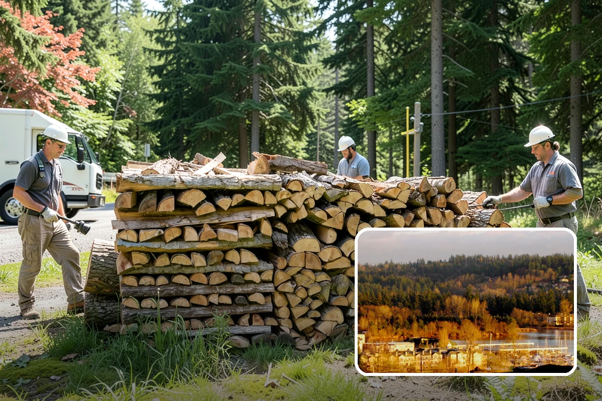 Woodshed Delivery in Kenmore, King County, WA - Wood stored under cover in one trip