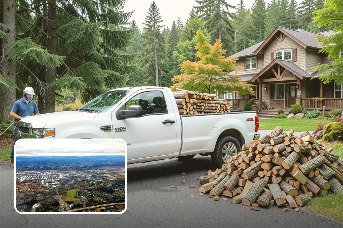 Woodshed Delivery in Kent, King County, WA - Wood stored under cover in one trip