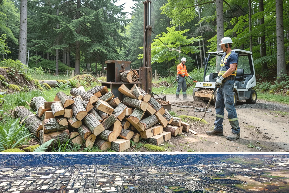 Woodshed Delivery in Kent, King County, WA - Best scheduled in summer or early fall so your shed is full before the wet season.