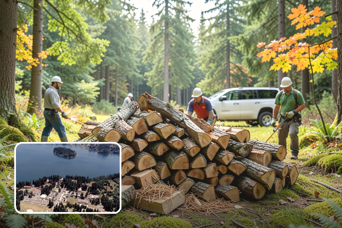 Woodshed Delivery in Lakewood, Pierce County, WA - Wood stored under cover in one trip