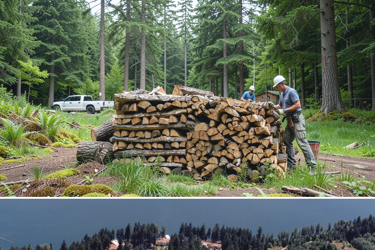 Woodshed Delivery in Lakewood, Pierce County, WA - Best scheduled in summer or early fall so your shed is full before the wet season.