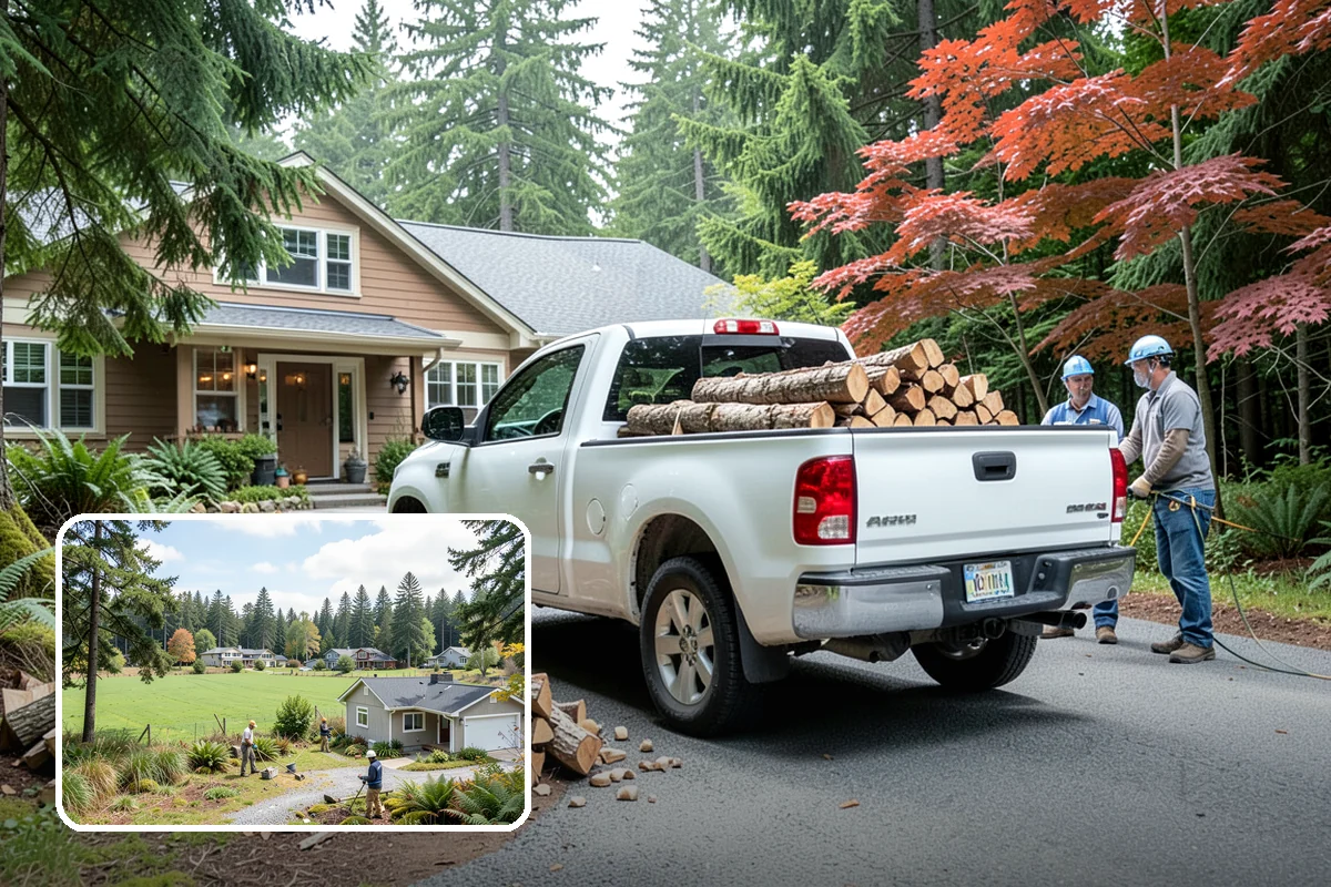 Woodshed Delivery in Lyman, Skagit County, WA - Wood stored under cover in one trip