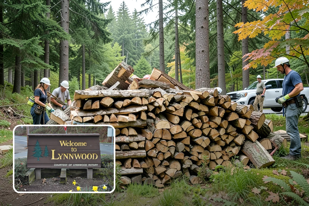 Woodshed Delivery in Lynnwood, Snohomish County, WA - Wood stored under cover in one trip