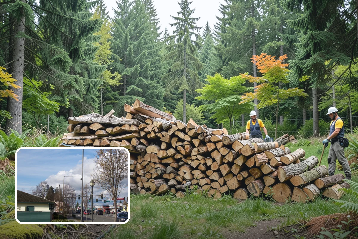Woodshed Delivery in Marysville, Snohomish County, WA - Wood stored under cover in one trip