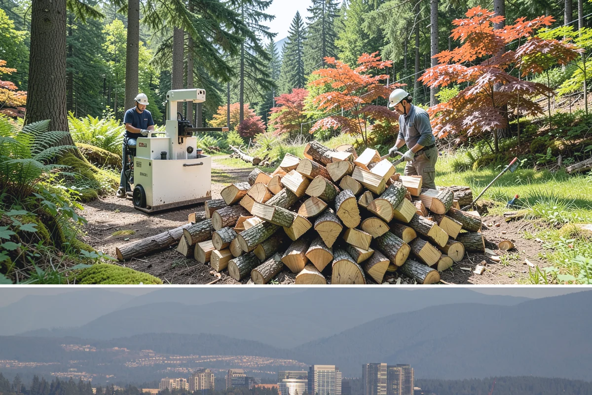 Woodshed Delivery in Medina, King County, WA - Best scheduled in summer or early fall so your shed is full before the wet season.