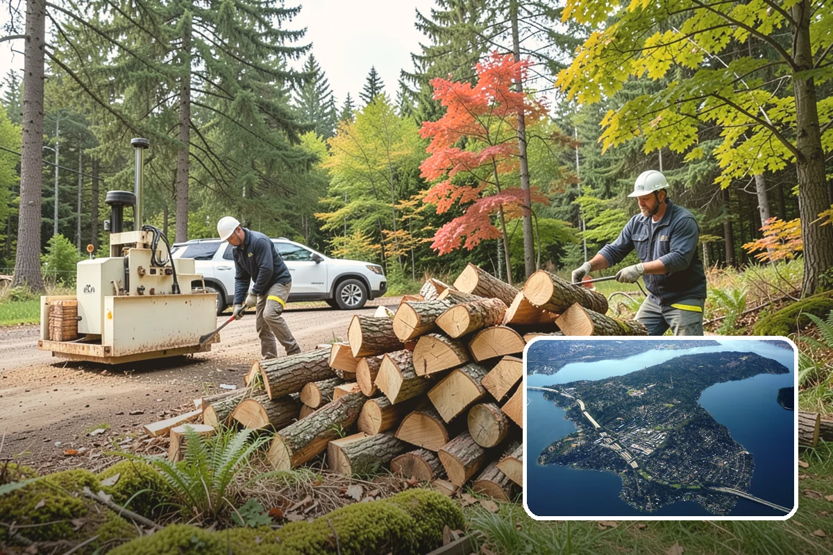Woodshed Delivery in Mercer Island, King County, WA - Wood stored under cover in one trip