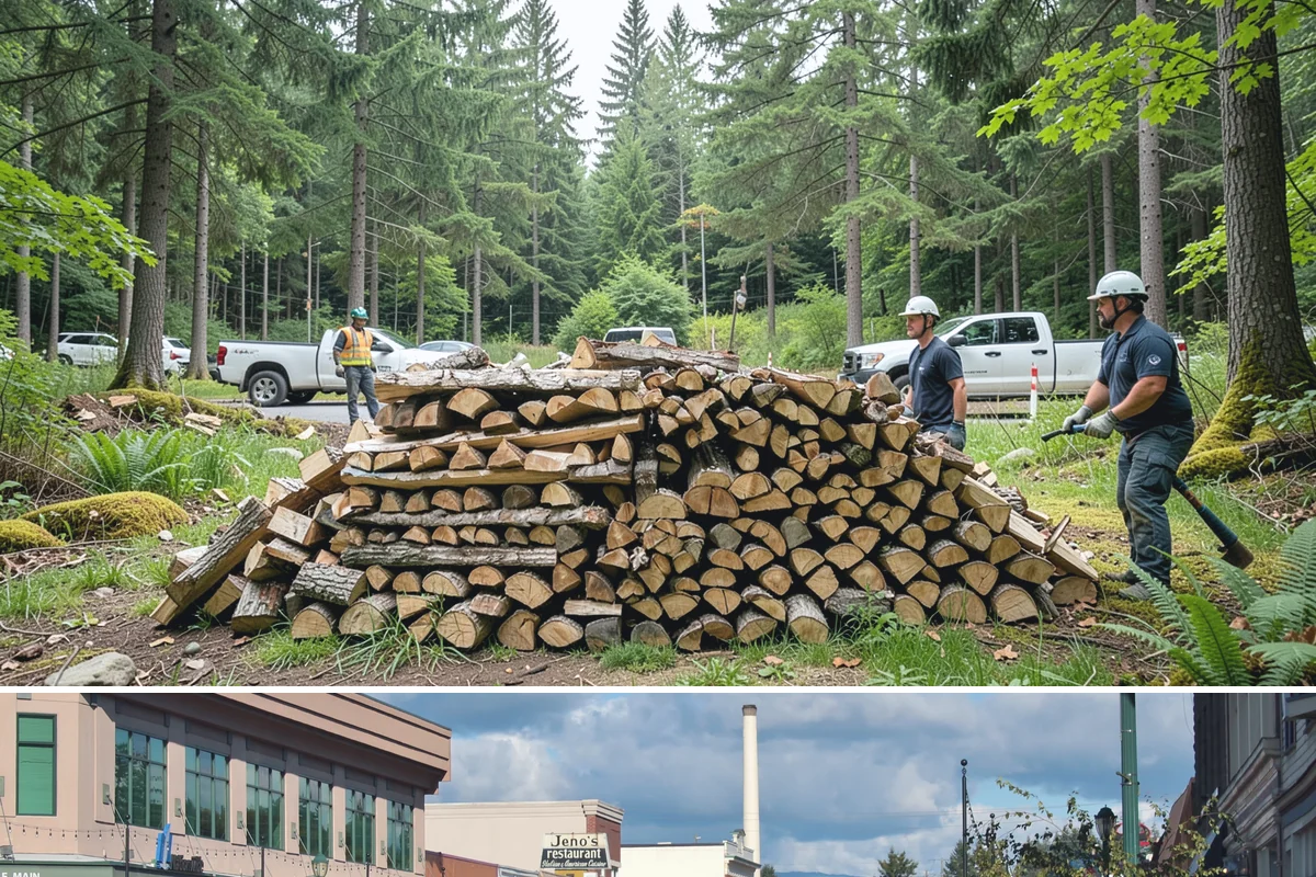 Woodshed Delivery in Monroe, Snohomish County, WA - Best scheduled in summer or early fall so your shed is full before the wet season.