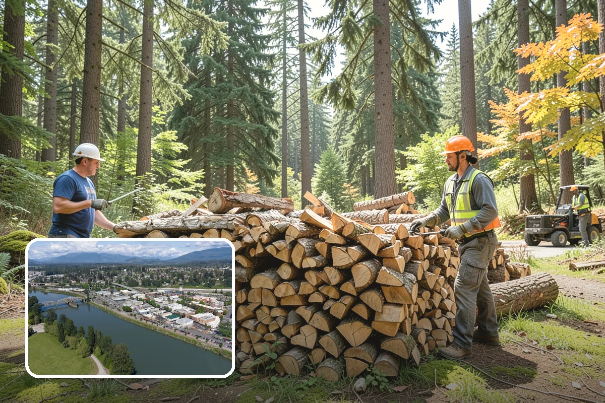 Woodshed Delivery in Mount Vernon, Skagit County, WA - Wood stored under cover in one trip