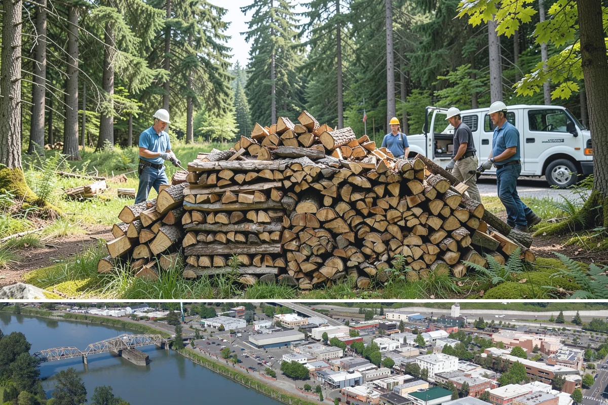 Woodshed Delivery in Mount Vernon, Skagit County, WA - Best scheduled in summer or early fall so your shed is full before the wet season.