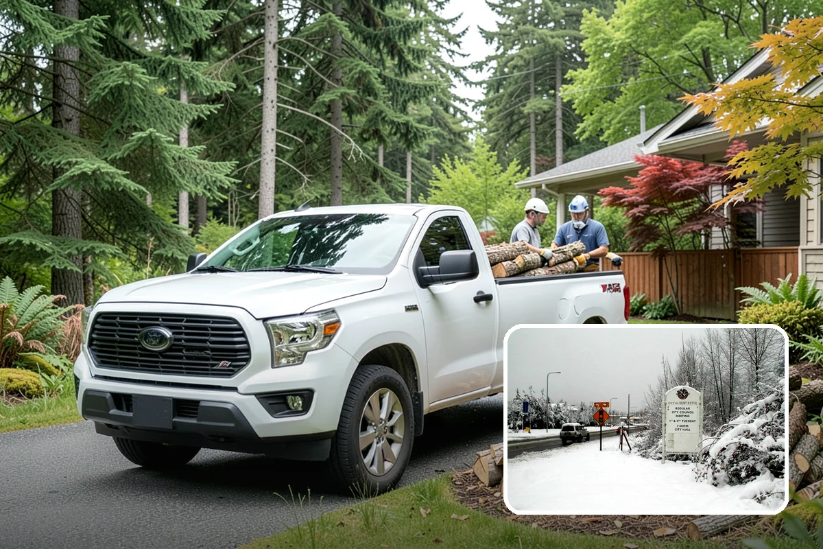 Woodshed Delivery in Newcastle, King County, WA - Wood stored under cover in one trip